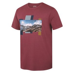 Husky Pánské bavlněné triko Tee Skyline M bordo Velikost: XXXL pánské tričko s krátkým rukávem