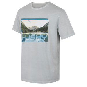 Husky Pánské bavlněné triko Tee Lake M light grey Velikost: M pánské tričko s krátkým rukávem