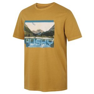 Husky Pánské bavlněné triko Tee Lake M mustard Velikost: L pánské tričko s krátkým rukávem
