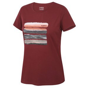 Husky Dámské bavlněné triko Tee Vane L bordo Velikost: M dámské tričko s krátkým rukávem