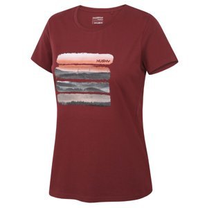 Husky Dámské bavlněné triko Tee Vane L bordo Velikost: XS dámské tričko s krátkým rukávem