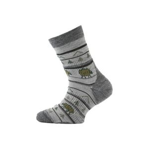 Lasting dětské merino ponožky TJL šedé Velikost: (24-28) XXS ponožky