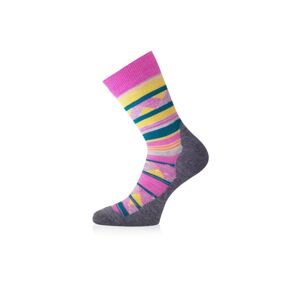 Lasting merino ponožky WLI růžové Velikost: (42-45) L