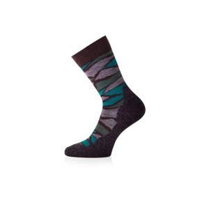 Lasting merino ponožky WLJ hnědé Velikost: (42-45) L unisex ponožky
