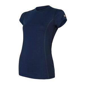 SENSOR MERINO ACTIVE dámské triko kr.rukáv deep blue Velikost: XL