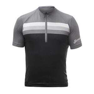 SENSOR CYKLO TOUR pánský dres kr.rukáv black stripes Velikost: XL