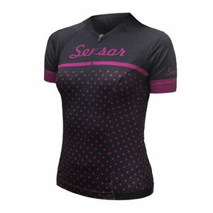 SENSOR CYKLO TOUR dámský dres kr.rukáv black dots Velikost: L