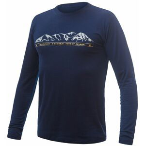 SENSOR MERINO ACTIVE PT MOUNTAINS pánské triko dl.rukáv deep blue Velikost: XL