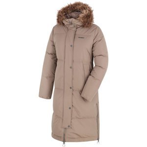 Husky Dámský péřový kabát Downbag L mocha Velikost: XL dámský kabát