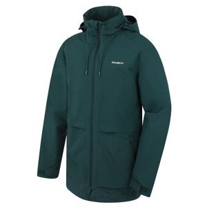 Husky Pánský hardshell kabát Nevr M dk. green Velikost: XL pánský kabát