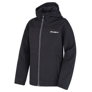 Husky Dětská softshell bunda Simbo K black Velikost: 134 dětská bunda