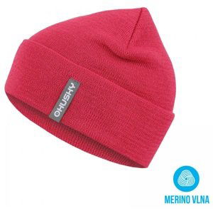 Husky Dětská merino čepice Merhat 6 pink Velikost: XS dětská čepice