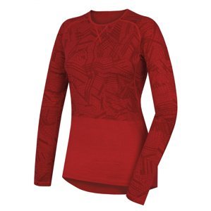 Husky Merino termoprádlo Dámské triko s dlouhým rukávem červená Velikost: L