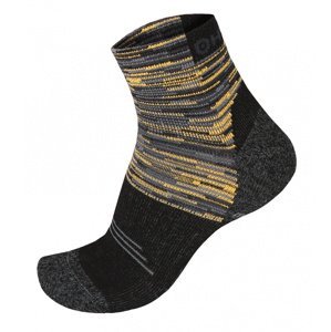 Husky Ponožky Hiking černá/žlutá Velikost: L (41-44)