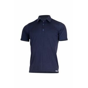 Lasting pánská merino polo košile LAMEL modrá Velikost: XL pánská polo košile