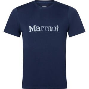 Marmot Men's Windridge Logo Short-Sleeve T-Shirt - arctic navy Velikost: M pánské triko