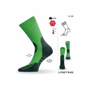 Lasting TCL 608 zelená trekingová ponožka Velikost: (38-41) M ponožky