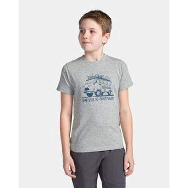 Kilpi SALO-JB Světle šedá Velikost: 122 dětské chlapecké triko