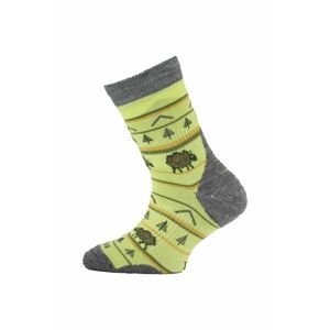 Lasting dětské merino ponožky TJL žlutá Velikost: (29-33) XS ponožky