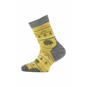 Lasting TJL dětské merino ponožky hořčicové Velikost: (24-28) XXS ponožky