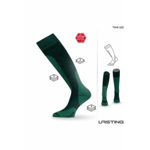 Lasting TKHK 620 zelená zimní podkolenka Velikost: (46-49) XL ponožky