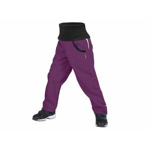 Unuo, Dětské softshellové kalhoty s fleecem STREET, ostružinová Velikost: 104/110 dětské kalhoty