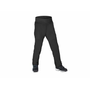 Unuo, Dětské softshellové kalhoty s fleecem pružné Sporty, Černá Velikost: 146/152 dětské kalhoty