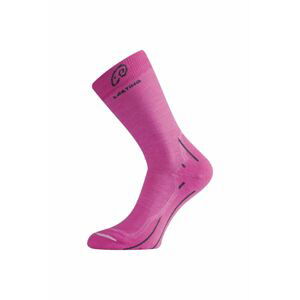 Lasting WHI 408 růžová merino ponožky Velikost: (38-41) M ponožky