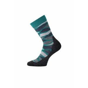 Lasting merino ponožky WLJ 688 zelené Velikost: (46-49) XL unisex trekingová ponožka