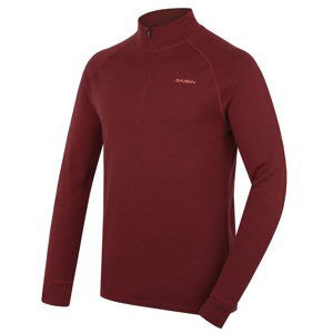 Husky Pánská merino mikina Aron Zip M bordo Velikost: XL pánská mikina