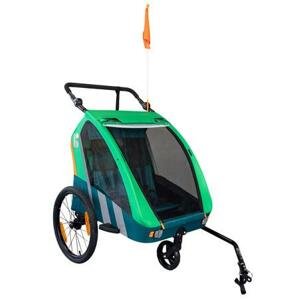 Bellelli Trailblazer vozík za kolo + kočárek pro 2 děti zelená