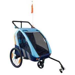 Bellelli Trailblazer vozík za kolo + kočárek pro 2 děti modrá