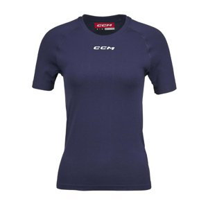 CCM Dámské triko CCM Women's Short Sleeve Training Tee SR, Senior, XS, tmavě modrá