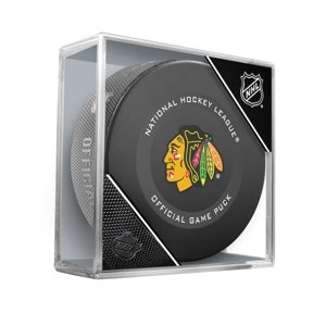 InGlasCo Fanouškovský puk NHL Official Game Puck (1ks), Chicago Blackhawks