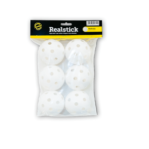 Realstick Florbalové balónky Realstick (3ks) IFF Certified, bílá
