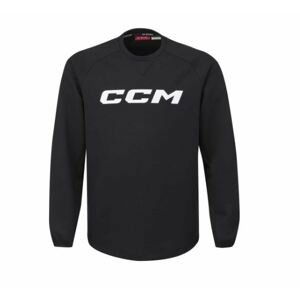 CCM Mikina CCM Locker Room Fleece Crew JR, Junior, S, červená