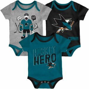 Outerstuff Bodyčka Outerstuff NHL Creeper Set Hockey Hero (3ks) YTH, Dětská, San Jose Sharks, 3-6M