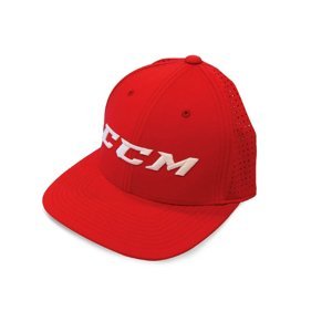 CCM Kšiltovka CCM Big Logo Flat Brim, červená, Senior