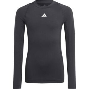 adidas TECHFIT LONG SLEEVE TEE Chlapecké tričko, černá, veľkosť 152