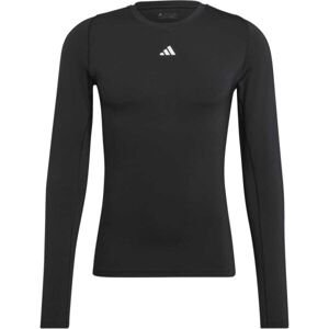 adidas TECHFIT LONG SLEEVE TEE Pánské tričko, černá, veľkosť L