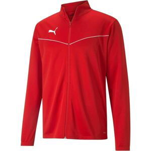 Puma TEAMRISE TRAINING POLY JACKET Pánská mikina, červená, veľkosť XXXL