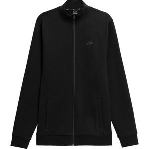 4F SWEATSHIRT-FULL ZIP Pánská mikina na zip, černá, veľkosť S