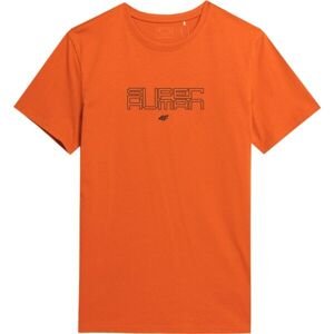 4F T-SHIRT Pánské triko, oranžová, veľkosť L