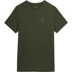 4F T-SHIRT Pánské triko, khaki, veľkosť L
