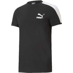 Puma ICONIC T7 TEE Pánské triko, černá, veľkosť S