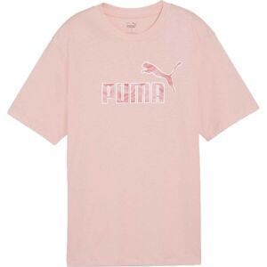 Puma ESSENTIALSENTIALS + MARBELEIZED TEE Dámské triko, růžová, veľkosť L