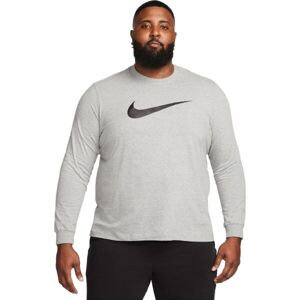 Nike SPORTSWEAR ICON SWOOSH Pánské tričko s dlouhým rukávem, šedá, veľkosť XL
