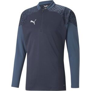 Puma TEAMCUP TRAINING 1/4 ZIP TOP Pánská sportovní mikina, tmavě modrá, veľkosť M