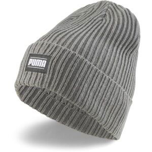 Puma RIBBED CLASSIC CUFF BEANIE Unisex pletená čepice, šedá, veľkosť UNI