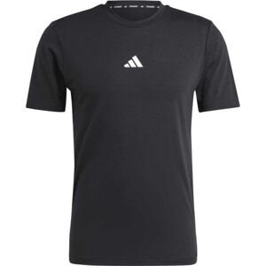 adidas WORK OUT LOGO TEE Pánské tréninkové tričko, černá, veľkosť M